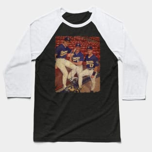 Paul Molitor, Robin Yount, and Jim Gantner in Milwaukee Brewers Baseball T-Shirt